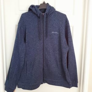 Eddie Bauer Men's Full Zip Hoodie Jacket with pockets Blue Size Extra large